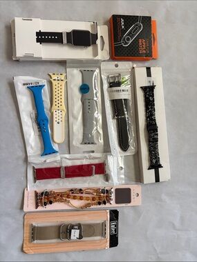 Various Apple Watch bands new 42/44 mm solo leather braided woven assorted